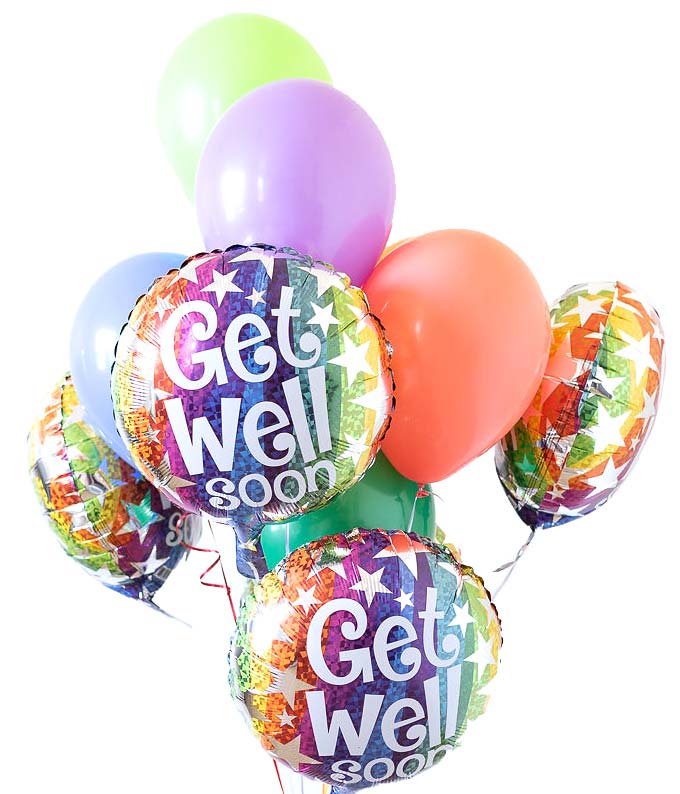 Get well balloons for kids, get well balloons for delivery, same-day delivery