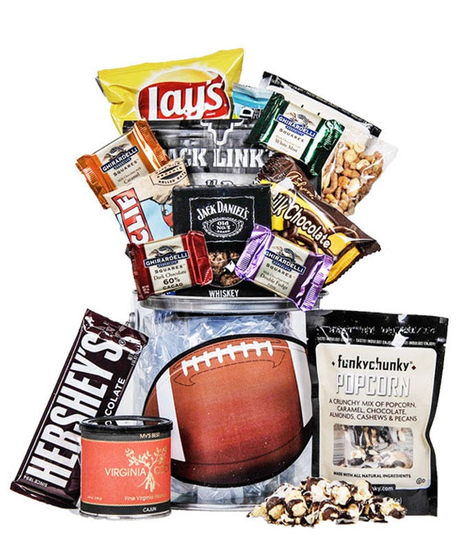 `football themed gift basket, football gifts basket delivery from send flowers