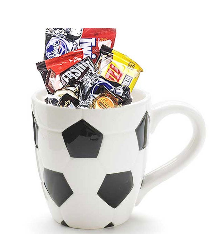 soccer mug and soccer gifts basket delivery from send flowers
