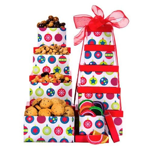 Holiday Sweet Treats Gift Tower