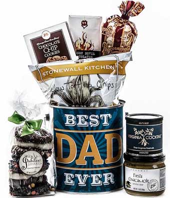 Cheap fathers day chocolate, nuts and snack gift basket next day delivery gift for dad