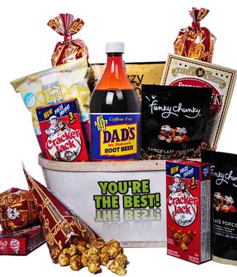Cheap fathers day snacks gift basket for next day fathers day gift delivery
