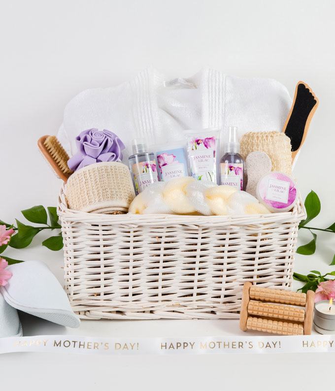 Lilac & Jasmine Spa Gift Basket for Mom