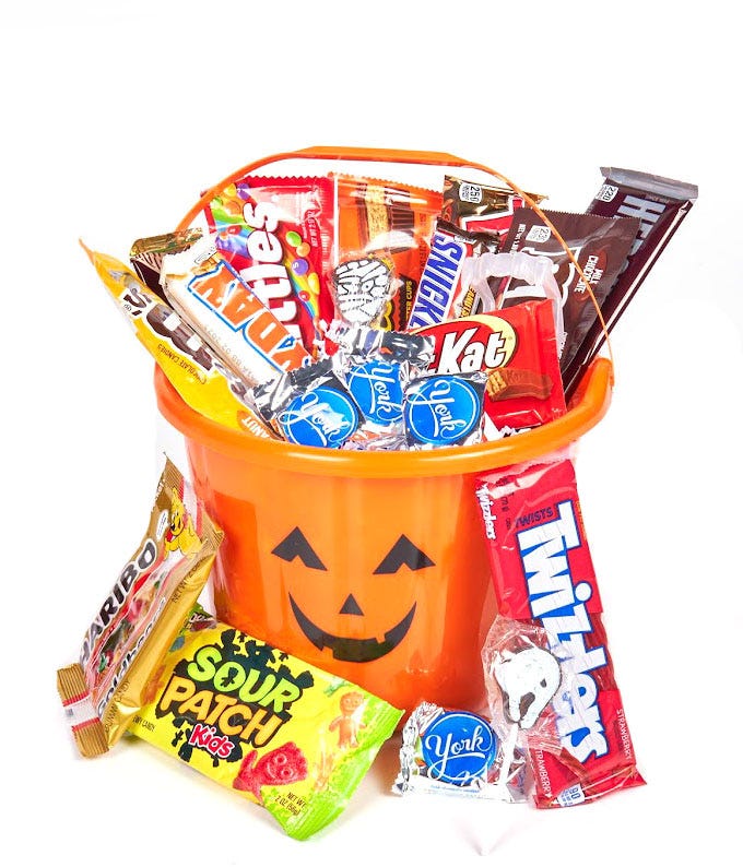 Happy Halloween Candy Pumpkin Bucket 