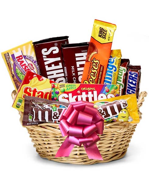 Mother's Day candy gift basket delivery from send flowers