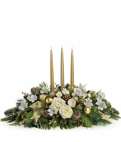 Send flowers and shop christmas centerpieces with free flower delivery 