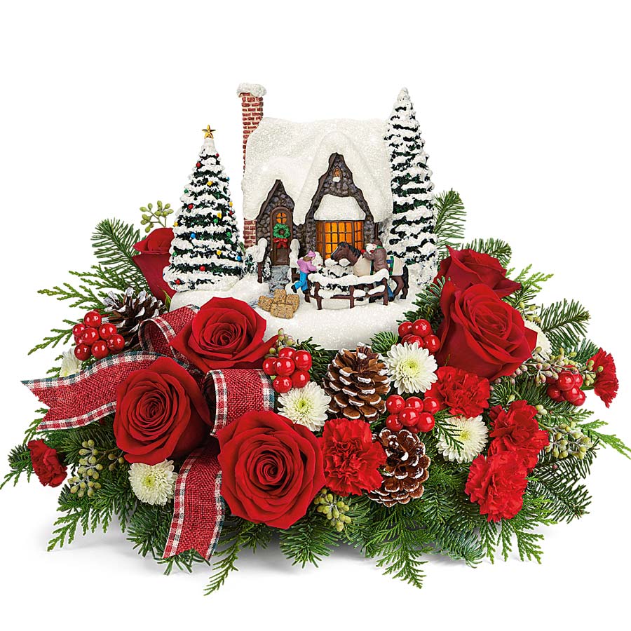 Thomas Kinkade's Welcoming Winter Wishes Bouquet