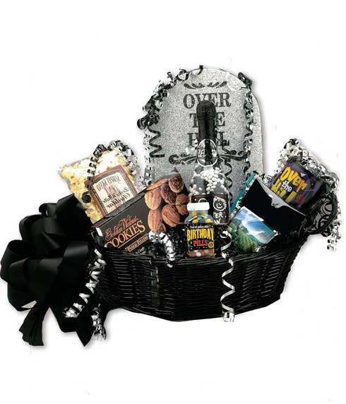 Over the Hill Birthday Basket