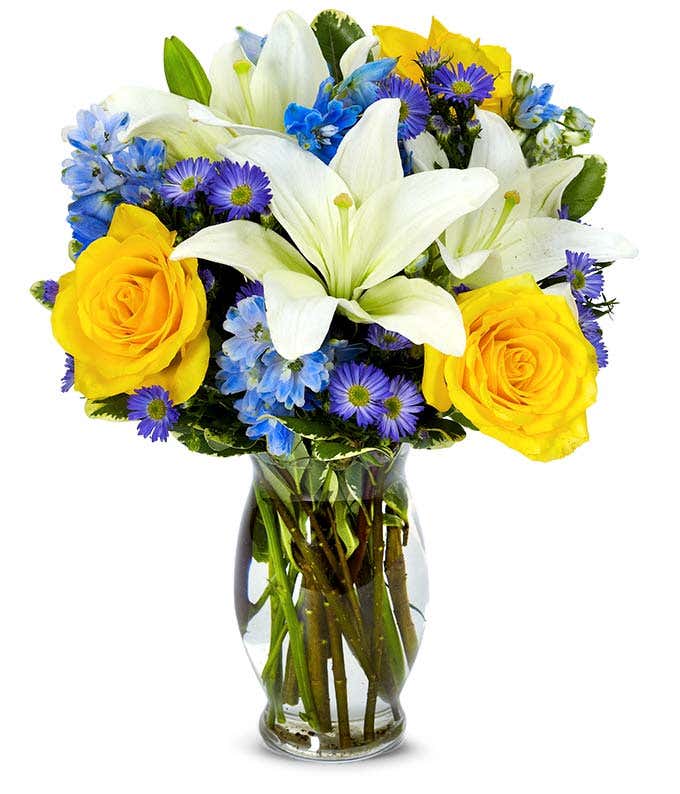 Blue Hues Flower Bouquet