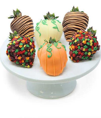 Chocolate Covered Fall Strawberries - 6 Pieces