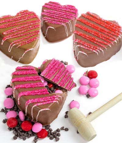 Belgian Chocolate Mother's Day Breakable Hearts