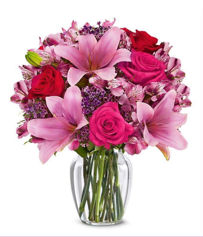 Bright & Brilliant Rose Bouquet at Send Flowers