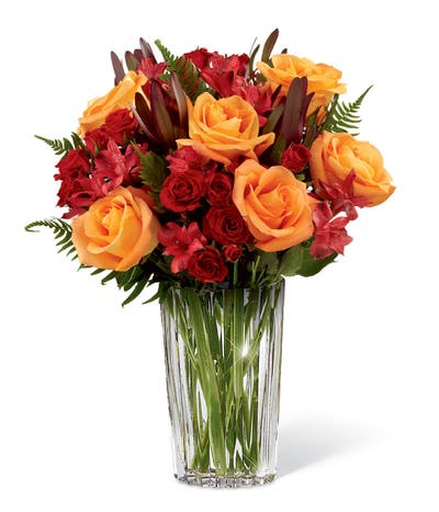 Grateful Heart Orange Rose Bouquet
