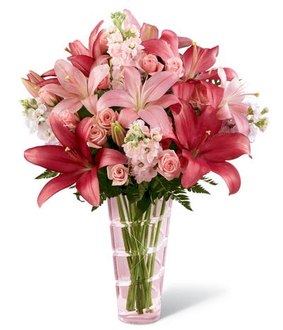 Sophisticated Pink Lily Bouquet