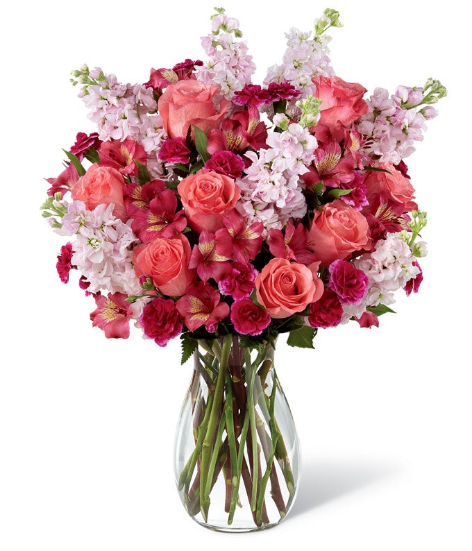 Coral Bliss Mixed Bouquet at Send Flowers