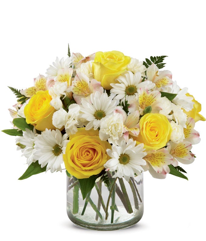 Sunlit Fields Yellow Rose Bouquet at Send Flowers