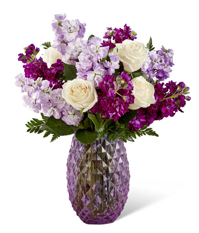 Lavender Stock Flower Bouquet at Send Flowers