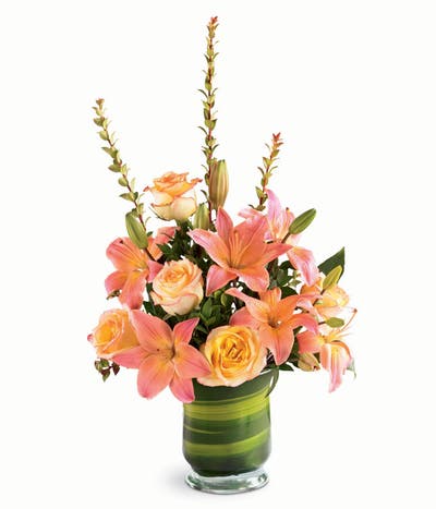 Tropical Sunrise Pink Lily Bouquet