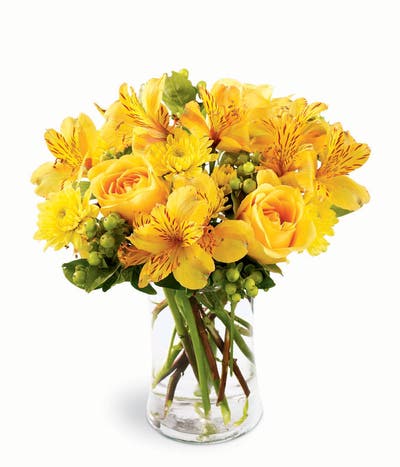 Golden Delight Yellow Lily Bouquet