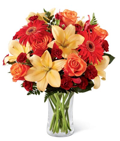 Orange Lily Bouquet of Fall Splendor