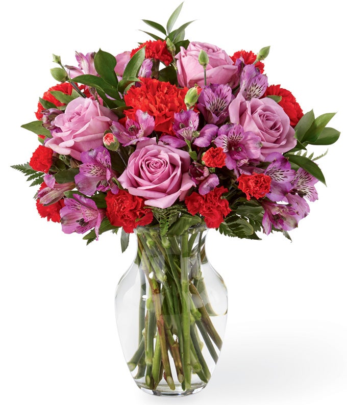 From the Heart Purple Rose Bouquet at Send Flowers