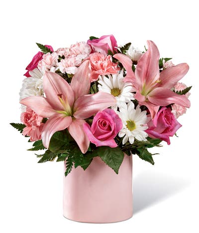 Baby Girl Pink Lily Bouquet