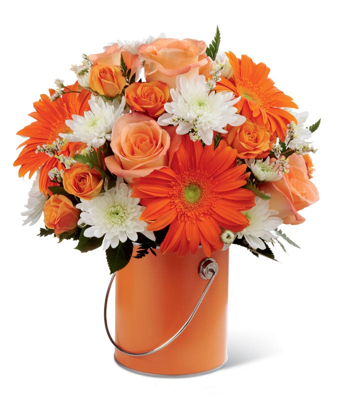 Charmed Orange Flowers Bouquet at Send Flowers
