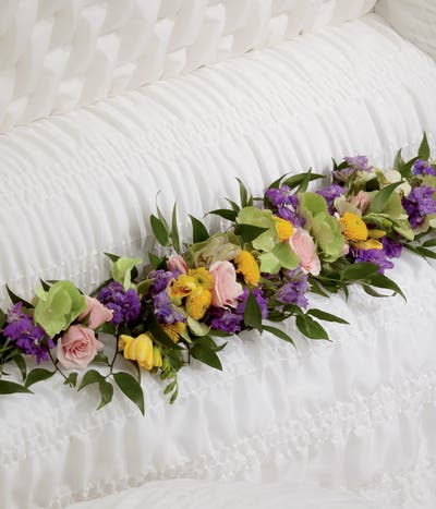 Trail of Blooms Casket Adornment