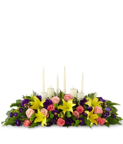 Tranquil Candle Lily Altar Arrangement