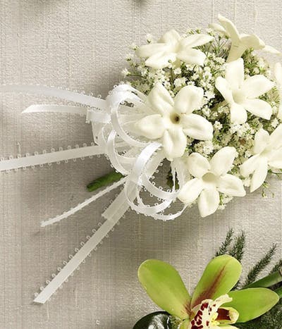Love's Embrace White Flower Corsage
