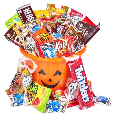Happy Halloween Candy Pumpkin Bucket - Large