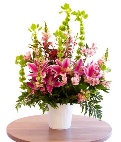 Large Pink Lily Arrangement