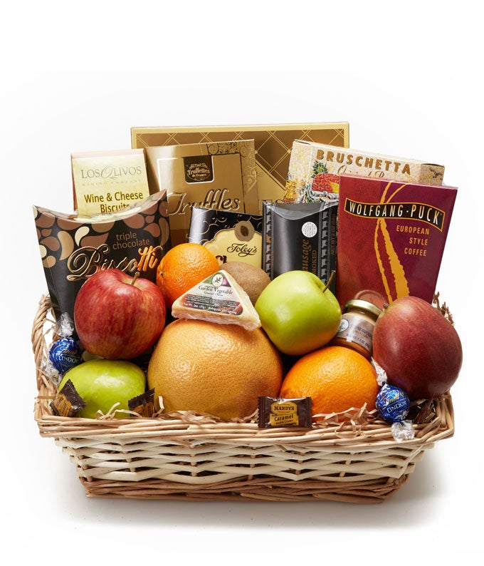 Gourmet Fruit And Cheese Basket at Send Flowers