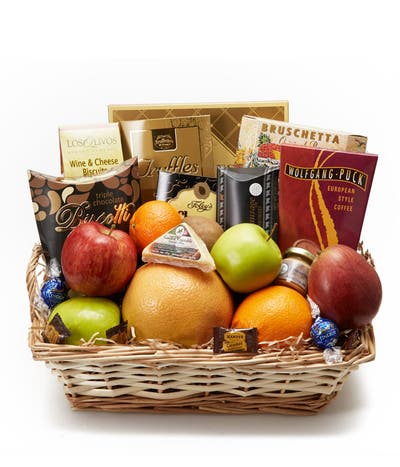 Gourmet Fruit And Cheese Basket
