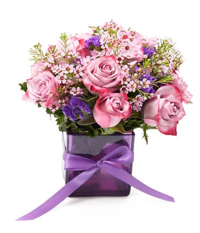 Bi-Color Purple Rose Bouquet