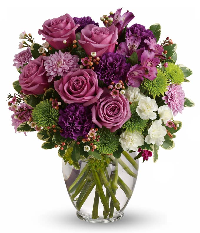 Prize Purple Rose Bouquet at Send Flowers