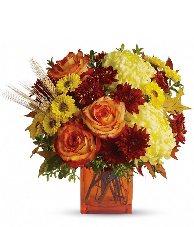 Rust Chrysanthemum Rose Bouquet at Send Flowers
