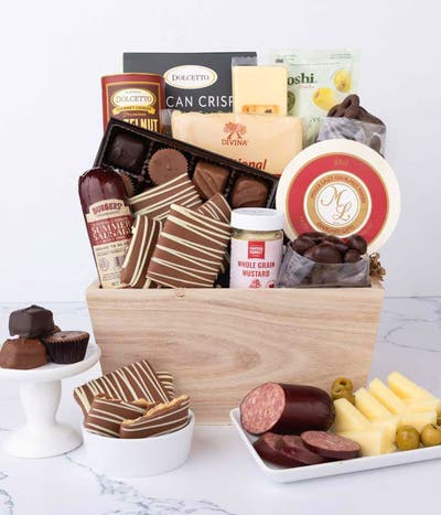 Gourmet Charcuterie & Sweets Gift Basket